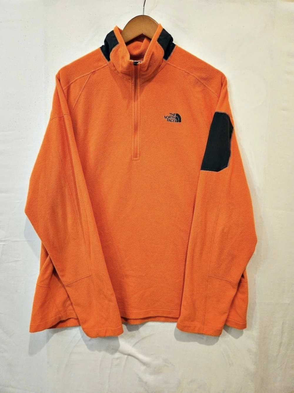 The North Face Orange & Black Fleece Pullover XL